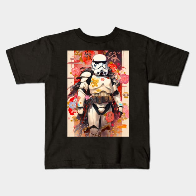 Space Warrior - #0014 Kids T-Shirt by diegosilva.arts